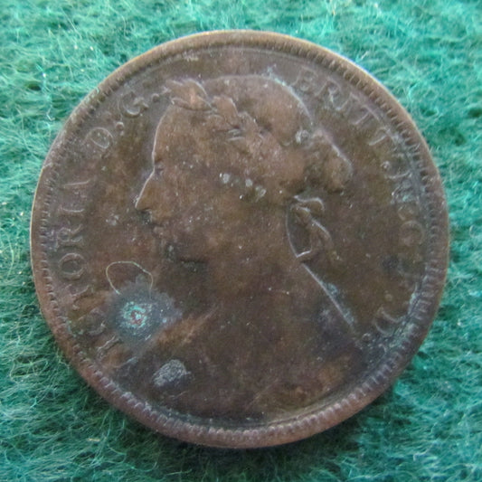 GB British UK English 1891 Half Penny Queen Victoria Coin - Old Head