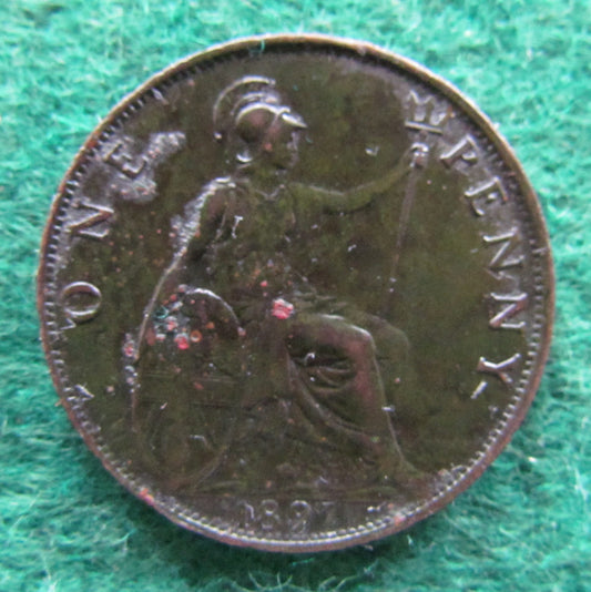 GB British UK English 1897 Penny Queen Victoria Coin