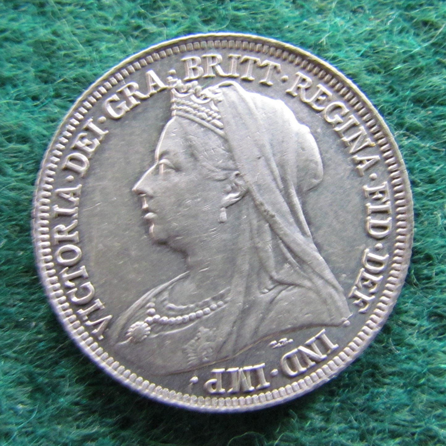 GB British UK English 1897 Shilling Queen Victoria Silver Coin