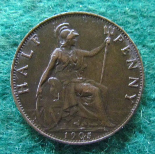 GB British UK English 1905 Half Penny King Edward VII Coin Circulated