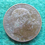 GB British UK English 1909 Penny King Edward VII Coin Circulated