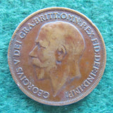 GB British UK English 1919 Penny King George V Coin Circulated