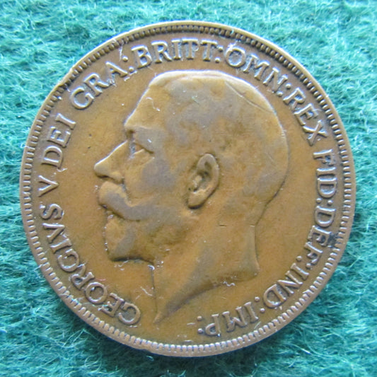 GB British UK English 1922 Penny King George V Coin