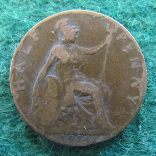 GB British UK English 1924 Half Penny King George V Coin