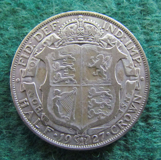 GB British UK English 1927 Half Crown King George V Coin