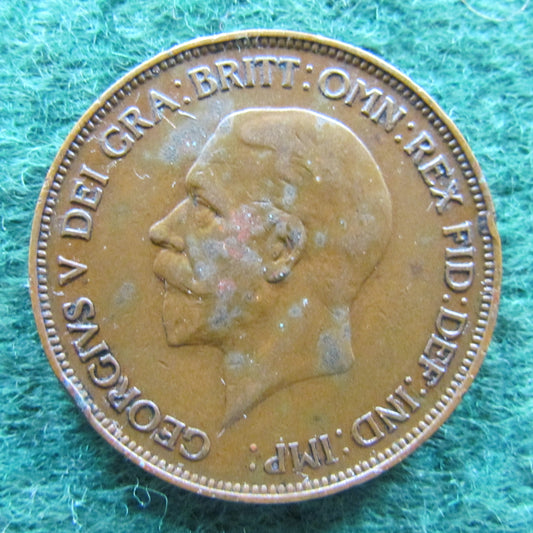 GB British UK English 1929 Penny King George V Coin