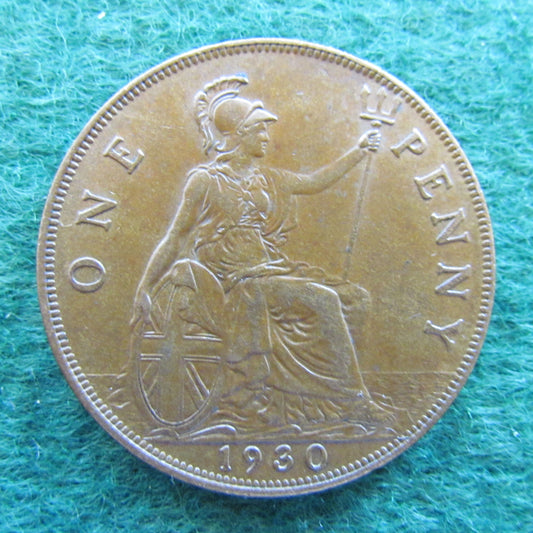 GB British UK English 1930 Penny King George V Coin
