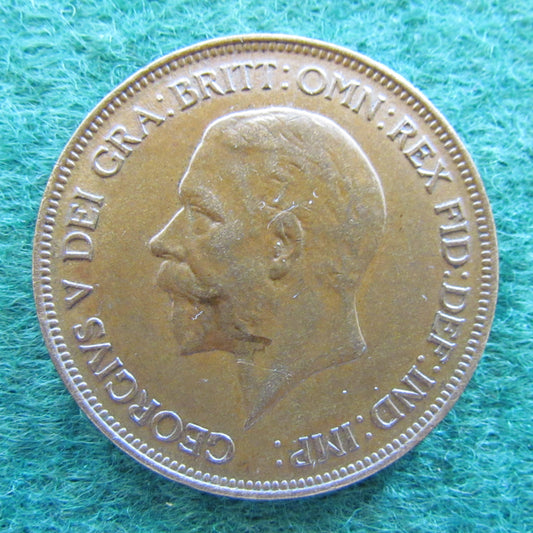 GB British UK English 1930 Penny King George V Coin