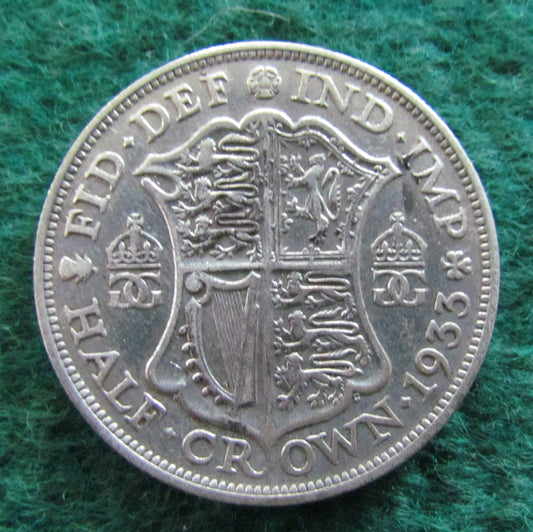 GB British UK English 1933 Half Crown King George V Coin