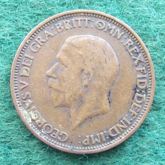 GB British UK English 1933 Half Penny King George V Coin