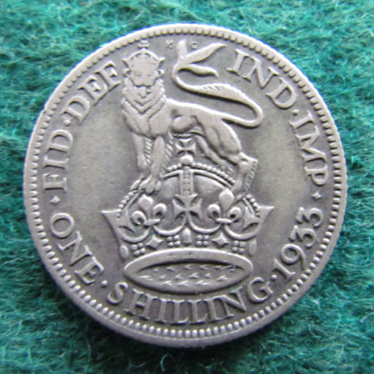 GB British UK English 1933 Shilling King George V Coin