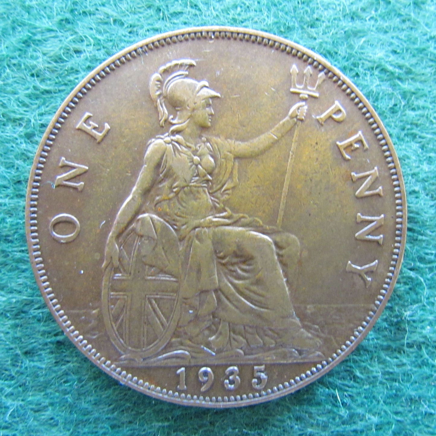 GB British UK English 1935 Penny King George V Coin