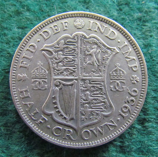 GB British UK English 1936 Half Crown King George V Coin