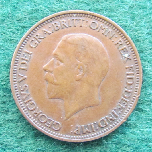 GB British UK English 1936 Half Penny King George V Coin
