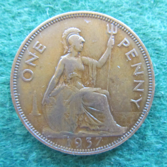GB British UK English 1937 Penny King George V Coin