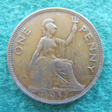 GB British UK English 1937 Penny King George V Coin