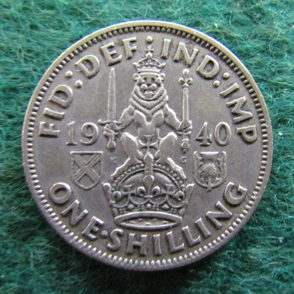 GB British UK Scottish 1940 1 Shilling King George VI Coin