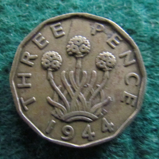 GB British UK English 1944 Threepence King George VI Coin