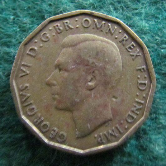 GB British UK English 1944 Threepence King George VI Coin