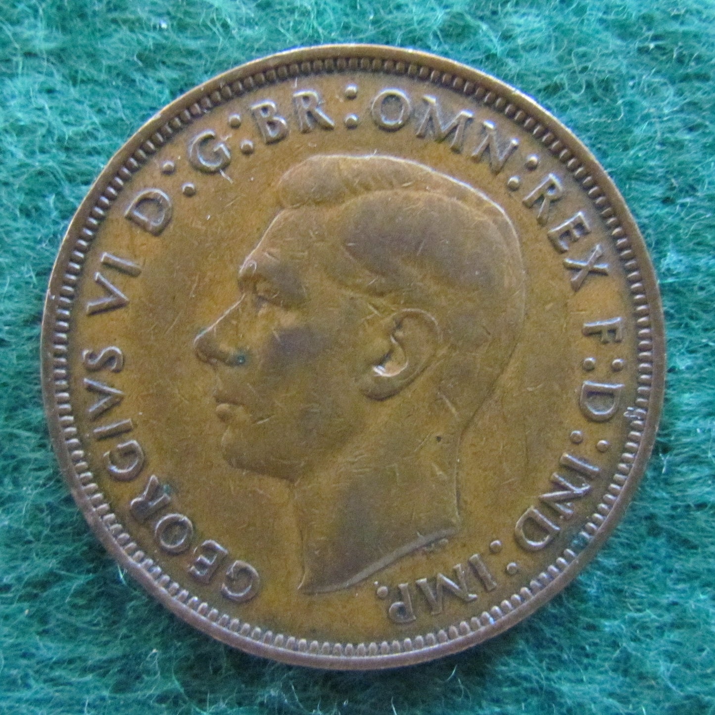 GB British UK English 1945 Penny King George VI Coin