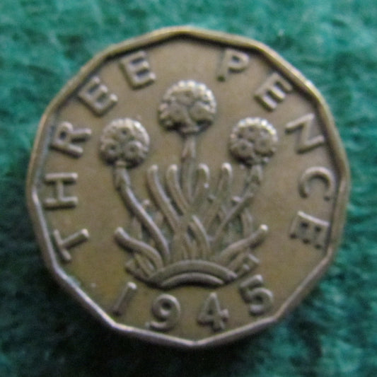 GB British UK English 1945 Threepence King George VI Coin