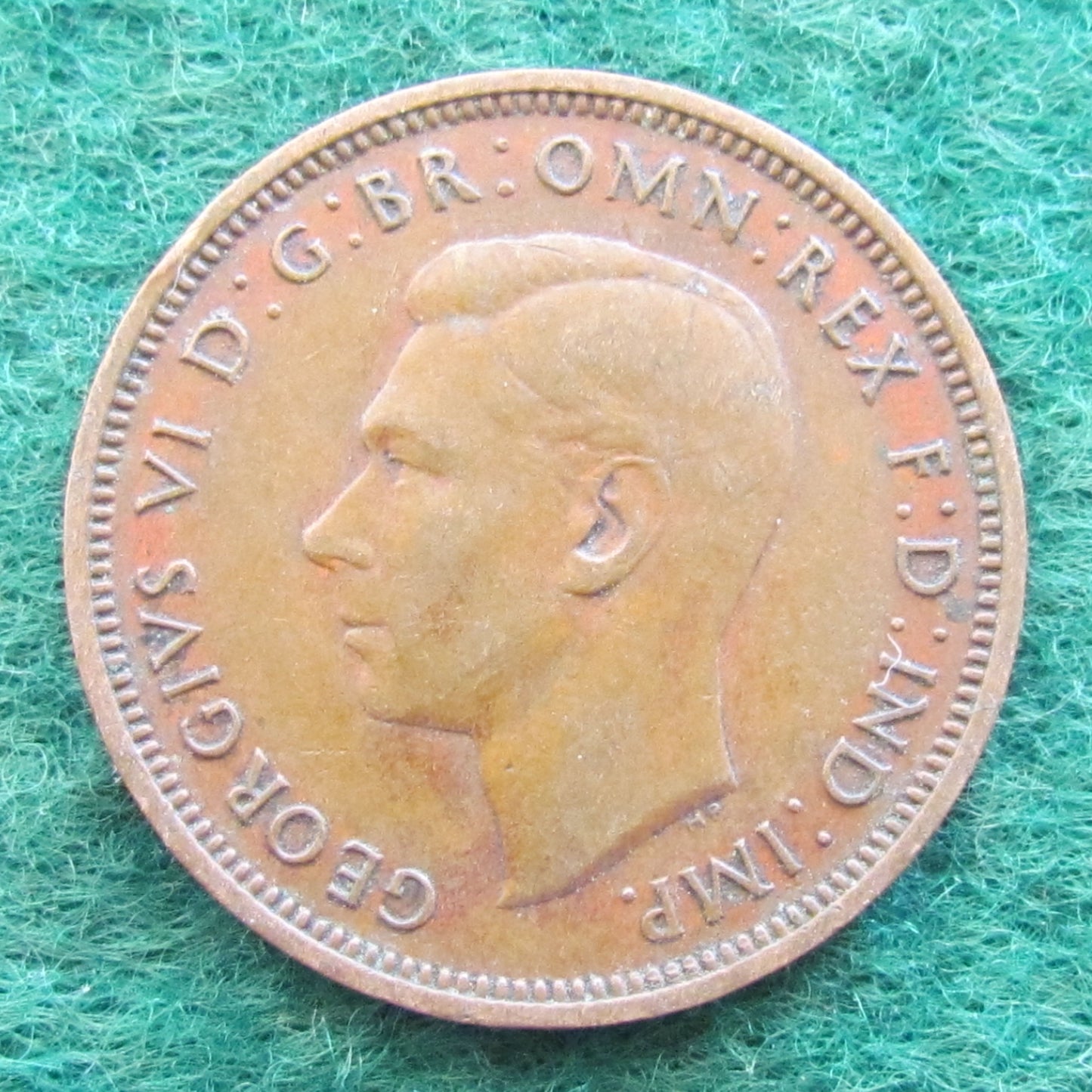 GB British UK English 1946 Half Penny King George VI Coin