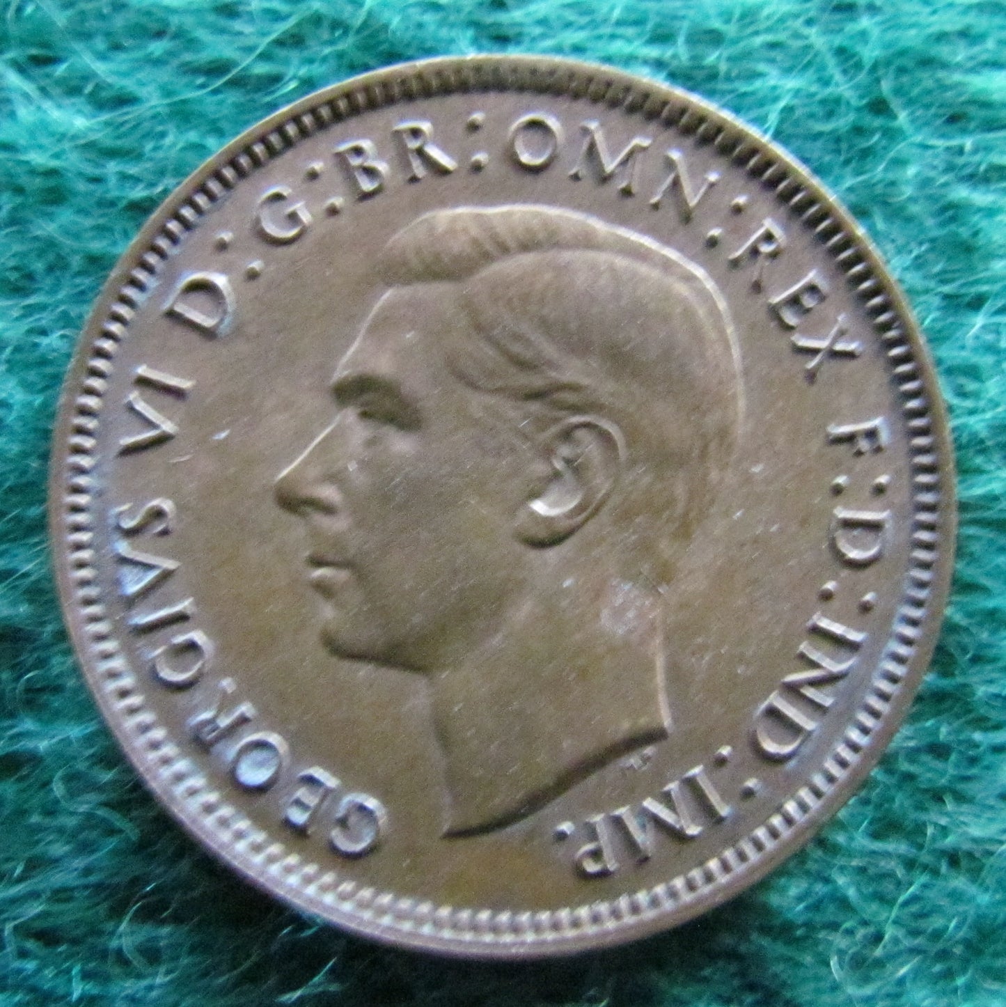 GB British UK English 1947 Farthing King George VI Coin