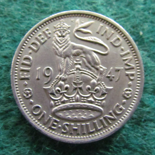 GB British UK English 1947 1 Shilling King George VI Coin