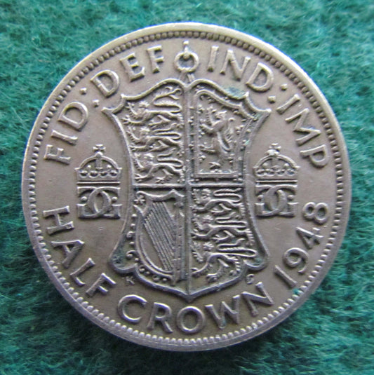 GB British UK English 1948 Half Crown King George VI Coin