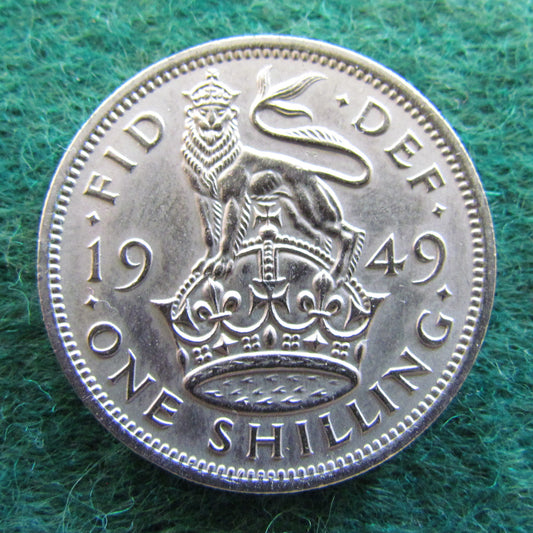 GB British UK English 1949 One Shilling King George VI Coin