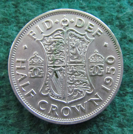 GB British UK English 1950 Half Crown King George VI Coin