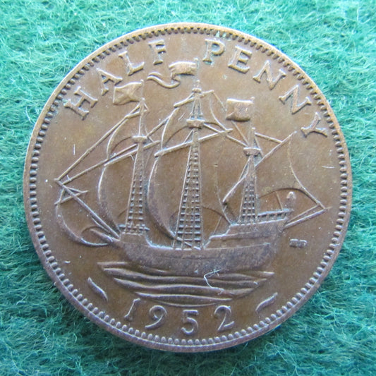 GB British UK English 1952 Half Penny King George VI Coin