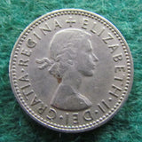 GB British UK English 1954 One Shilling Queen Elizabeth II Coin - Circulated