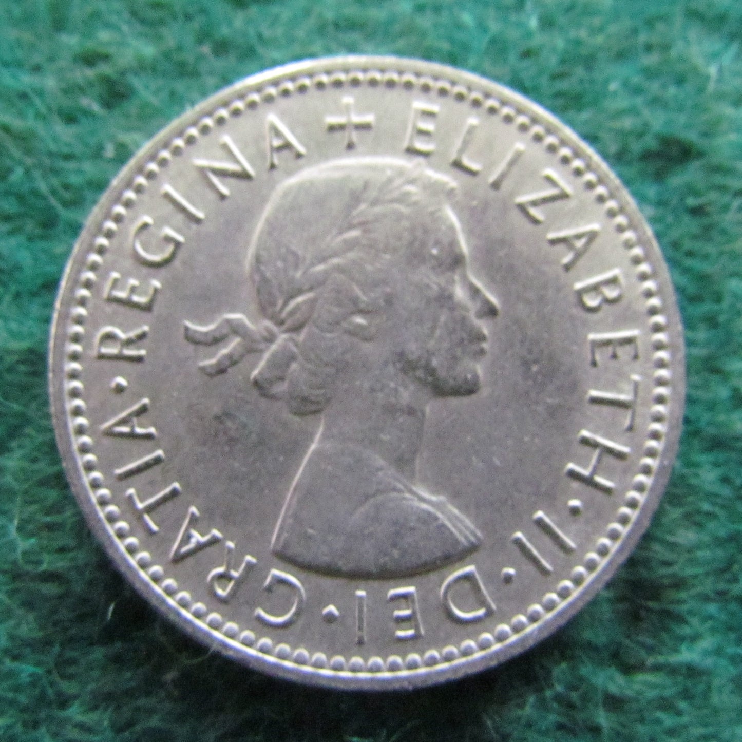 GB British UK English 1956 1 Shilling Queen Elizabeth II Coin