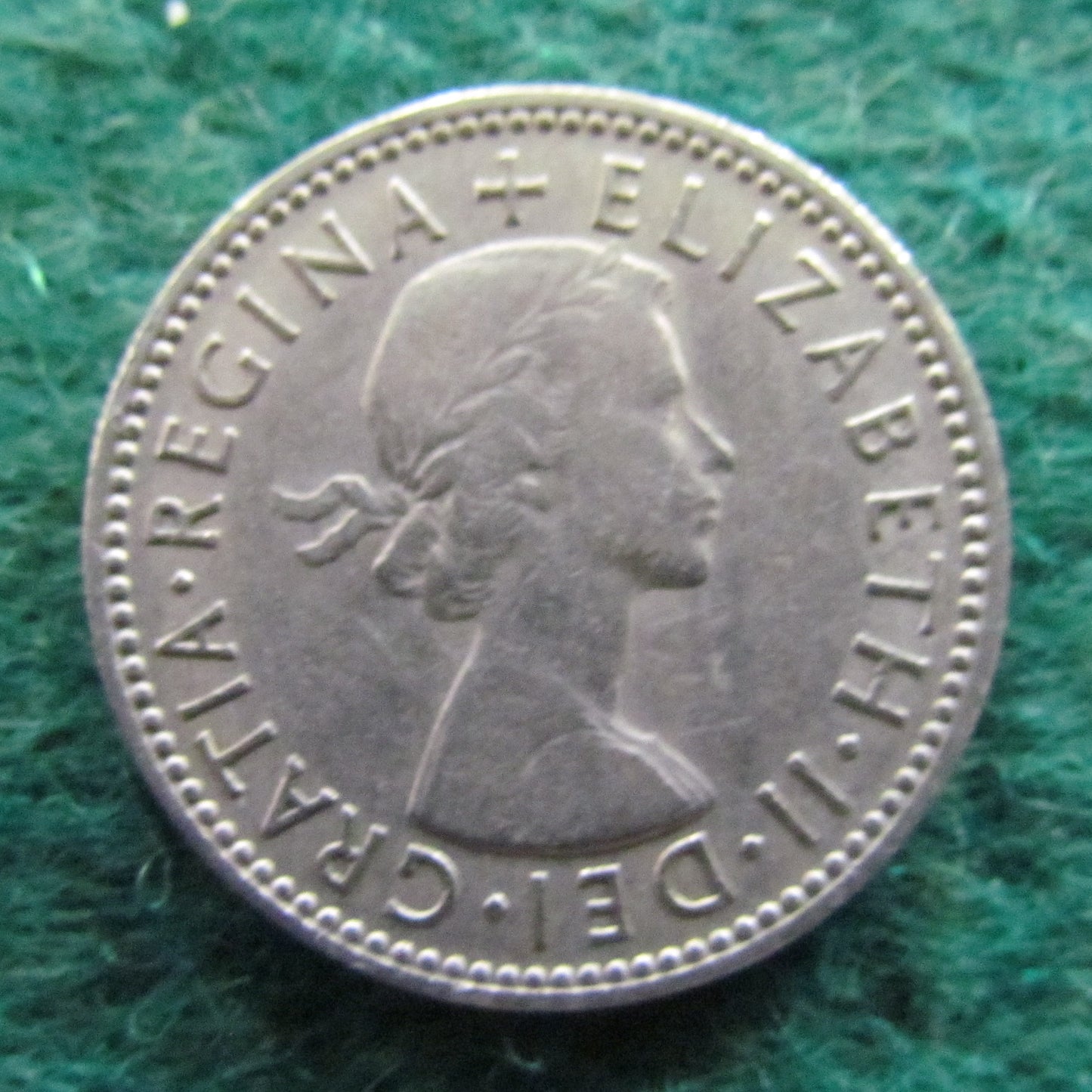 GB British UK English 1958 1 Shilling Queen Elizabeth II Coin