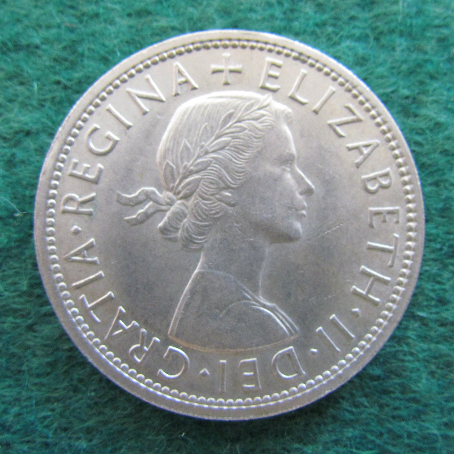 GB British UK English 1960 Half Crown Queen Elizabeth II Coin