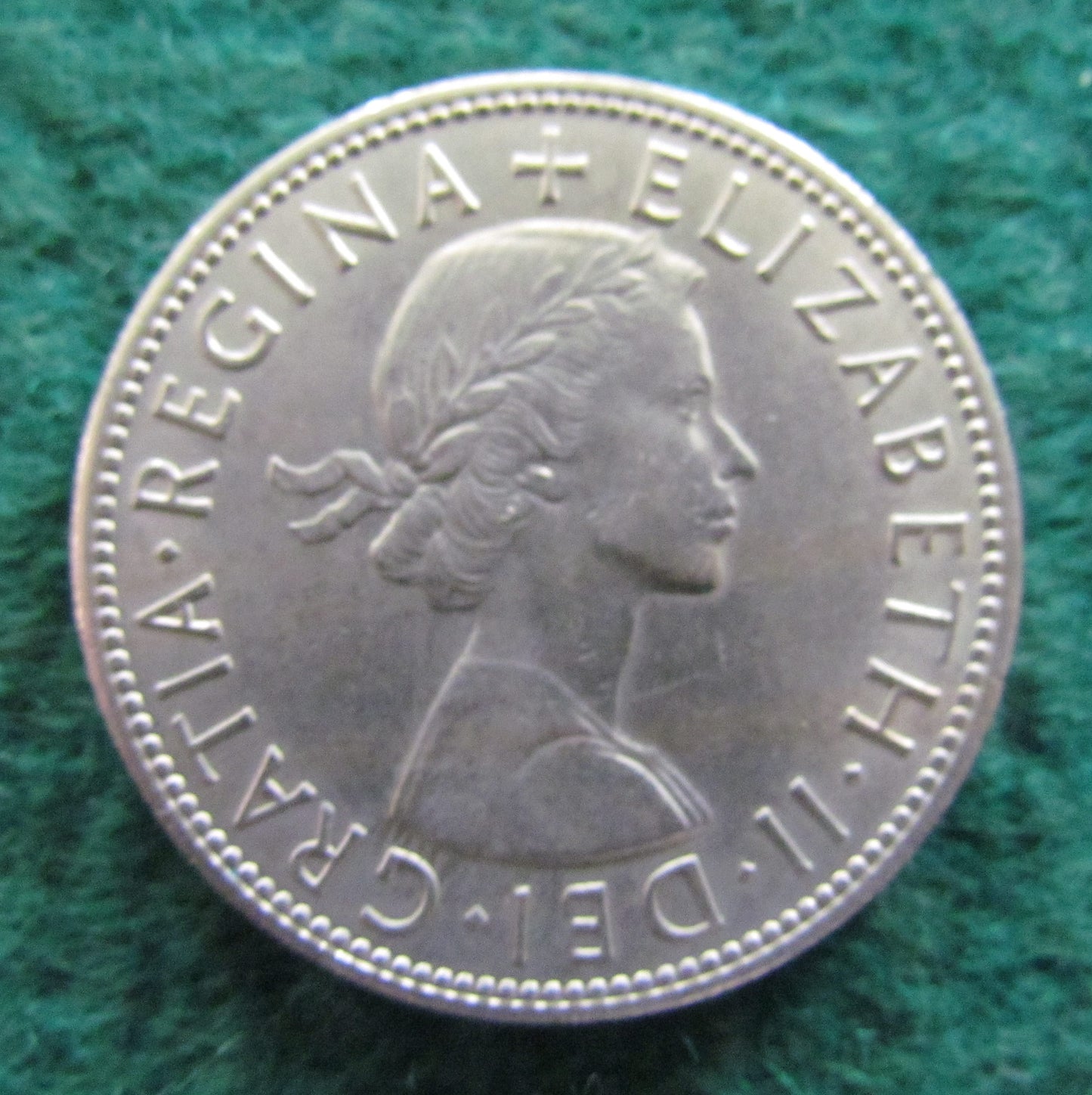 GB British UK English 1964 Half Crown Queen Elizabeth II Coin