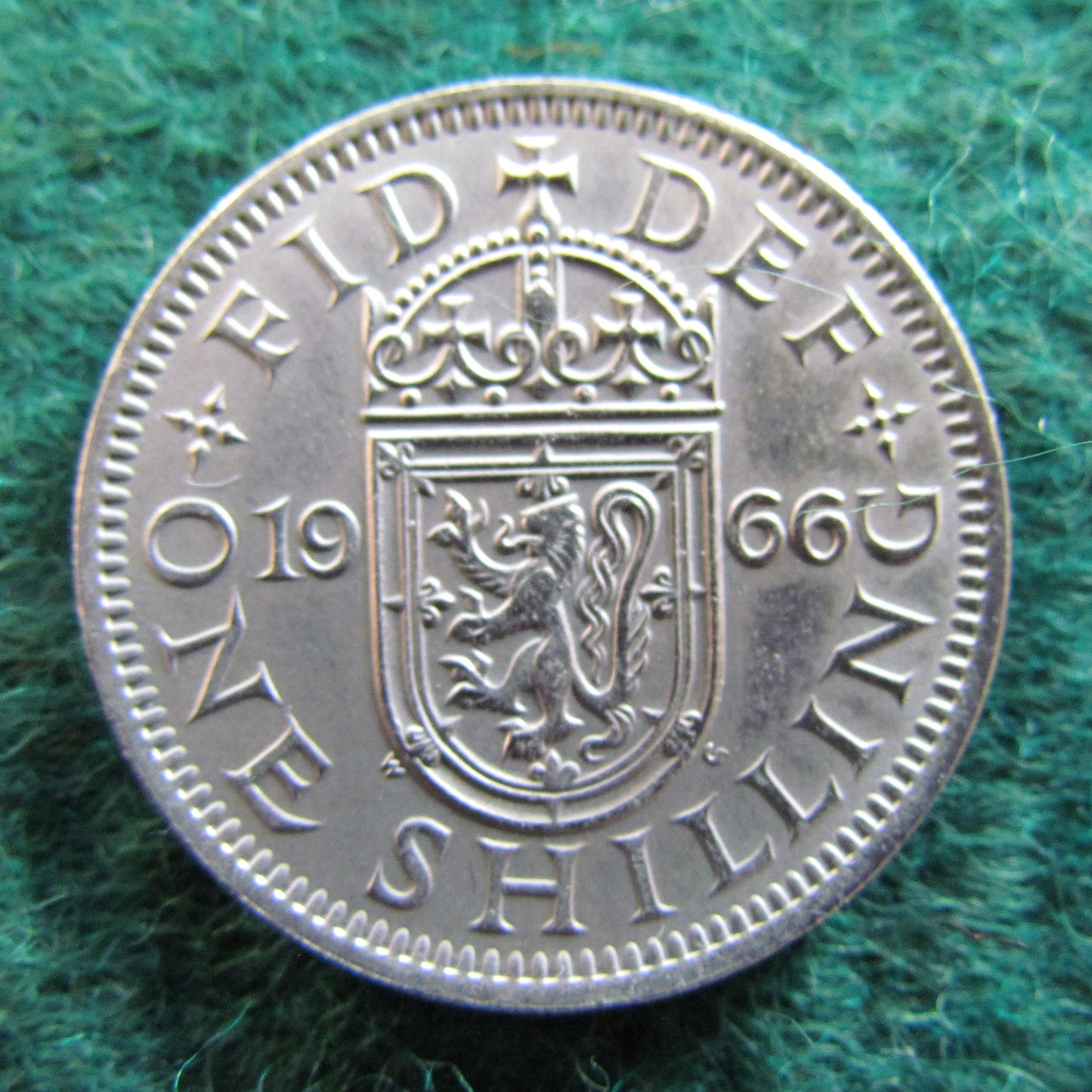 GB British UK English 1966 One Shilling Queen Elizabeth II Coin - Circulated