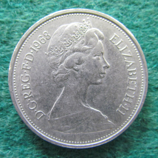 GB British UK English 1968 10 New Pence Queen Elizabeth II Coin - Circulated