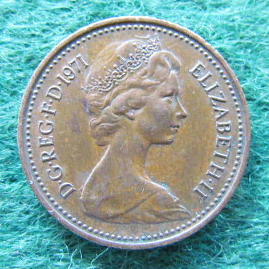GB British UK English 1971 1 New Penny Queen Elizabeth II Coin
