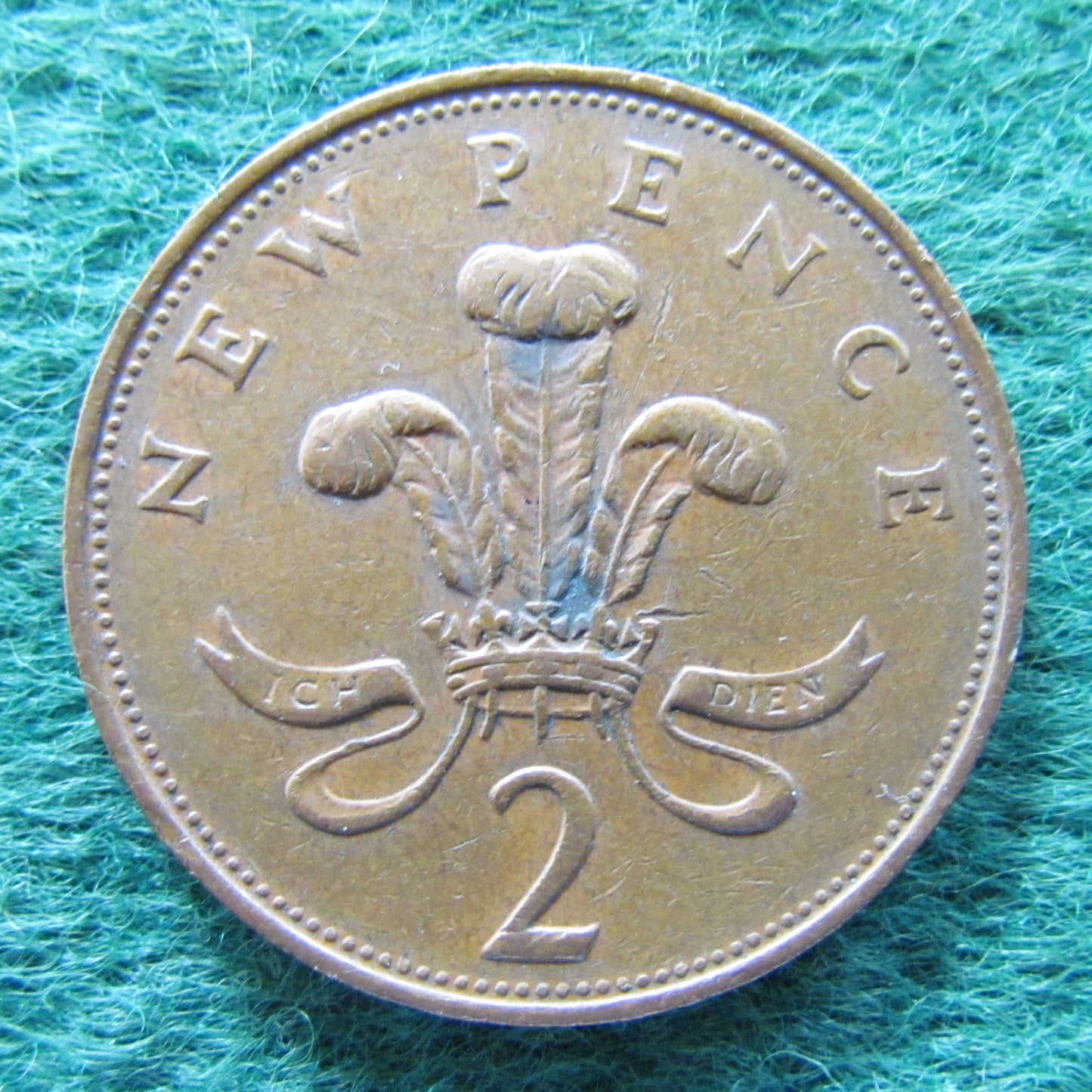 GB British UK English 1971 2 New Pence Queen Elizabeth II Coin
