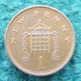 GB British UK English 1975 1 New Penny Queen Elizabeth II Coin