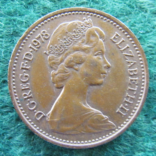 GB British UK English 1978 1 New Penny Queen Elizabeth II Coin