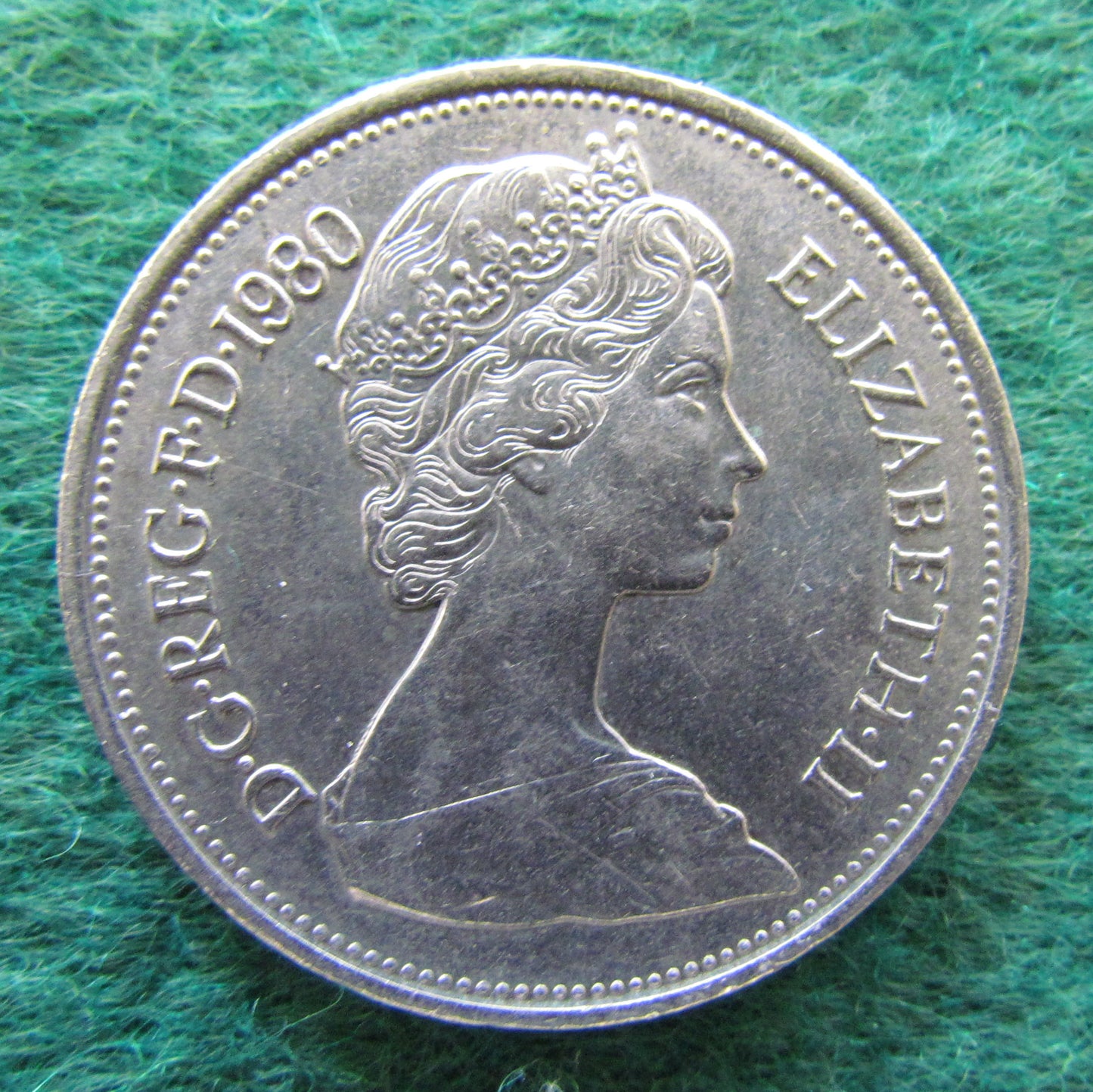 GB British UK English 1980 10 New Pence Queen Elizabeth II Coin