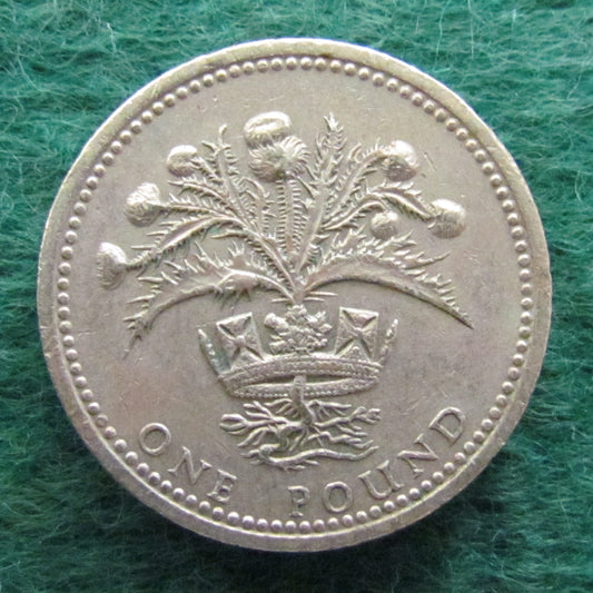 GB British UK English 1984 1 Pound Queen Elizabeth Coin