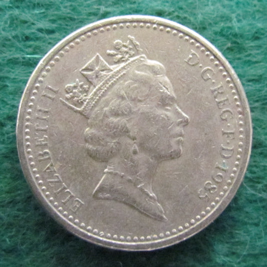 GB British UK English 1985 1 Pound Queen Elizabeth Coin