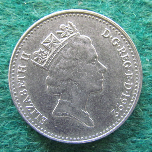 GB British UK English 1992 10 New Pence Queen Elizabeth II Coin