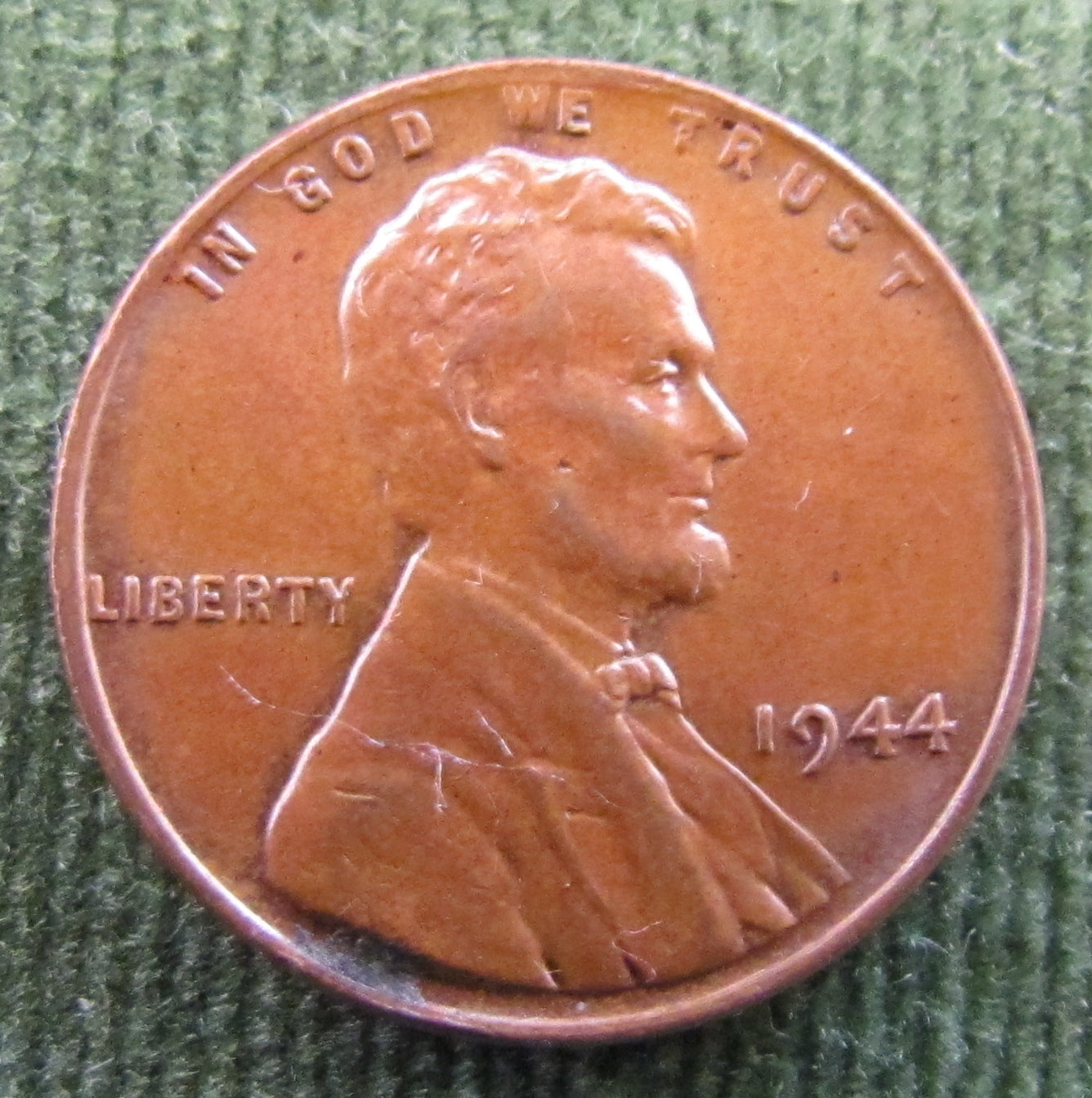 USA American 1944 1 Cent Wheat Lincoln Coin - Circulated