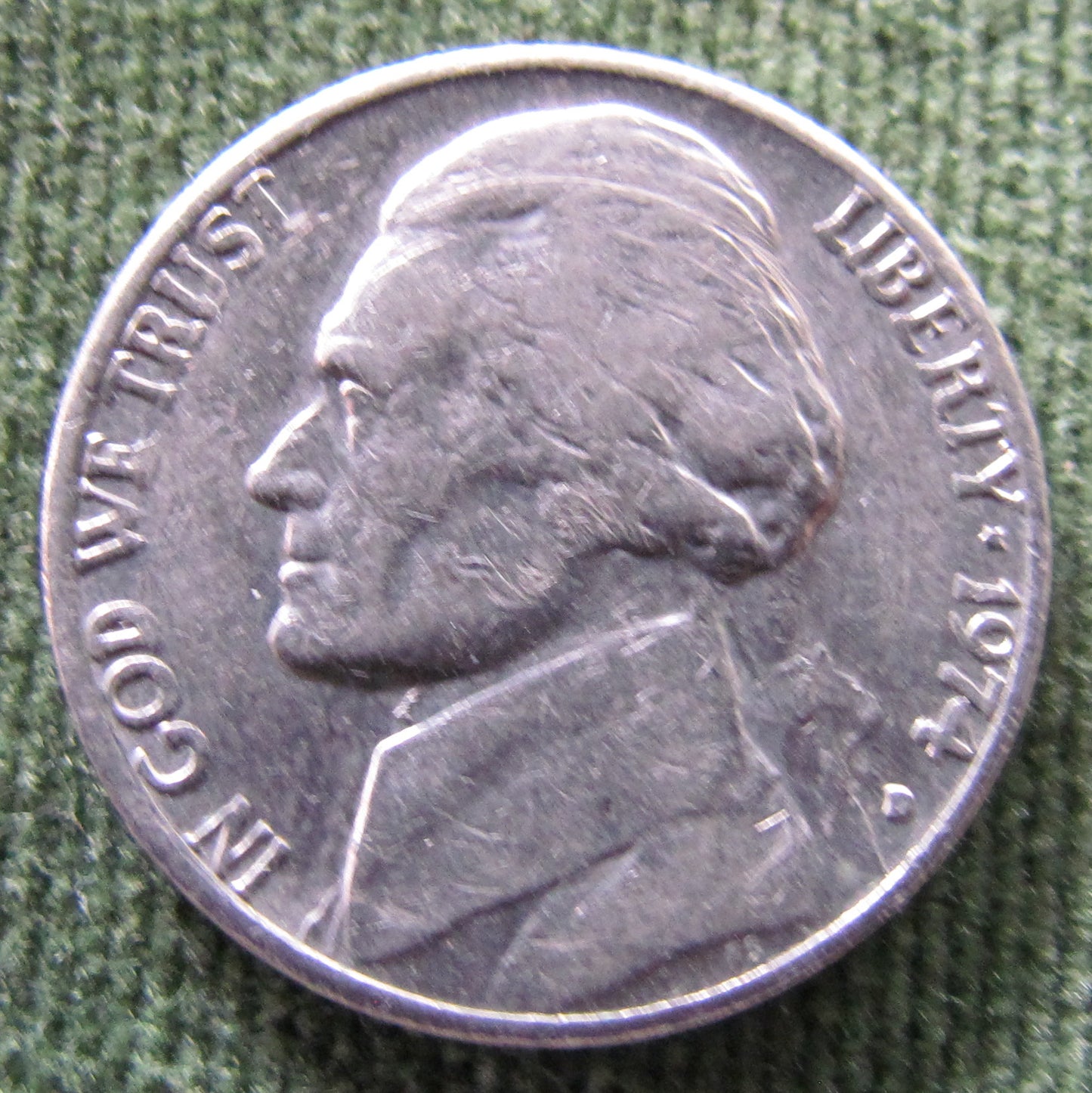 USA American 1974 D Nickel Jefferson Coin - Circulated