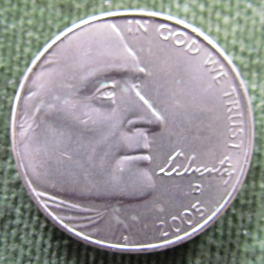 USA American 2005 D Nickel Jefferson Coin - Circulated
